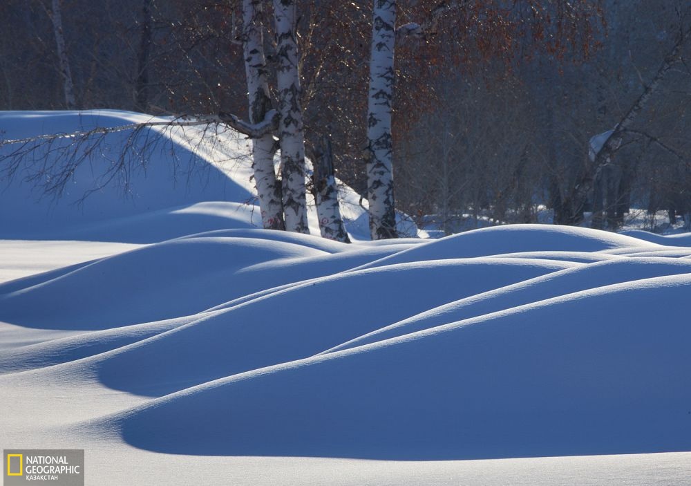 Алтай қаласының қысқыҚыран өзені жағасында.
